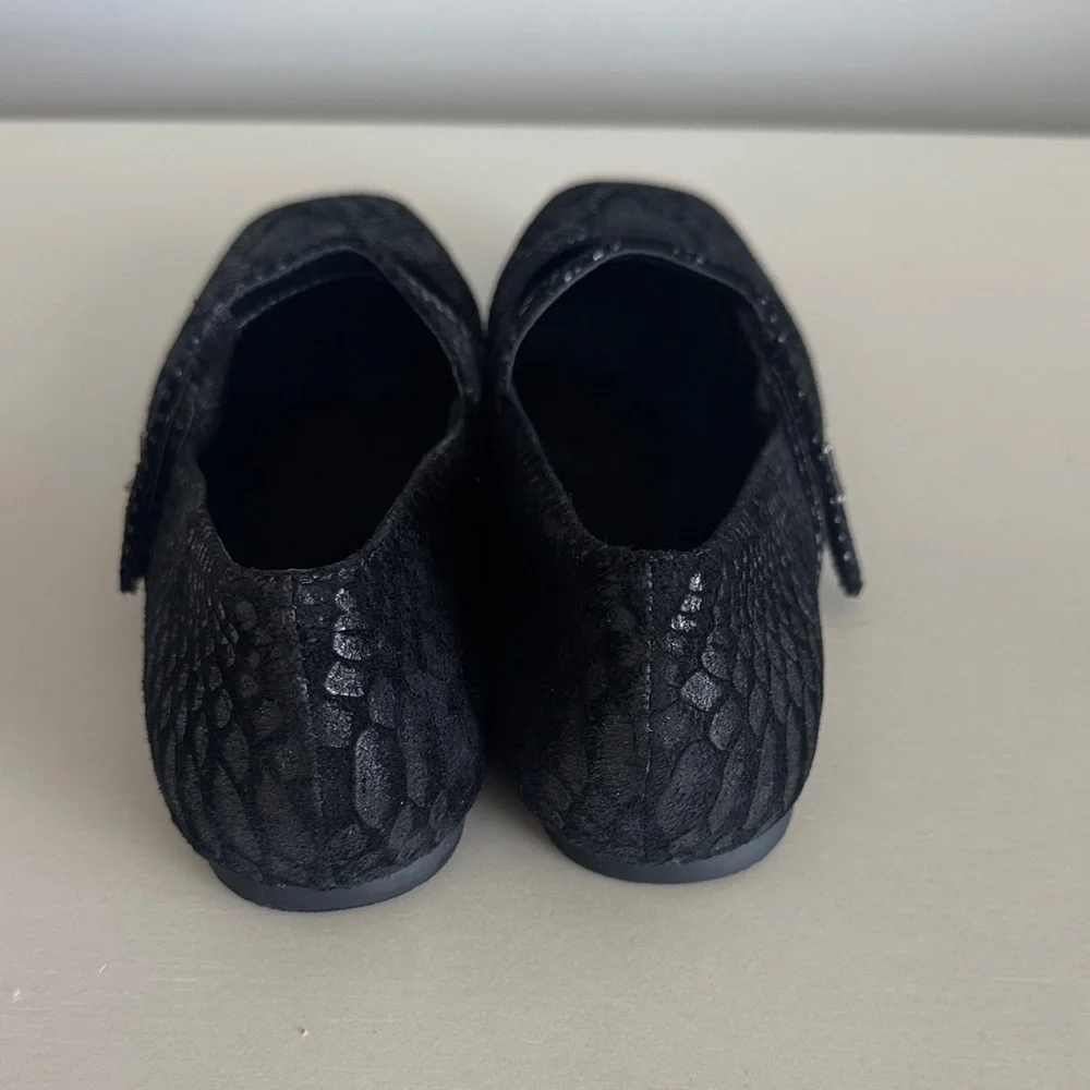 Vionic Black Snake-Embossed Mary Jane Flats - Picture 5 of 8